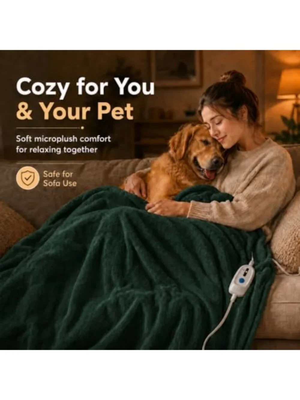 Cozy Full Size Electric Heated Blanket 72